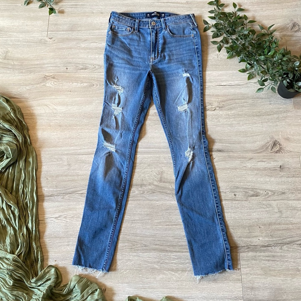 Hollister | ripped high-rise super skinny jeans - classic stretch